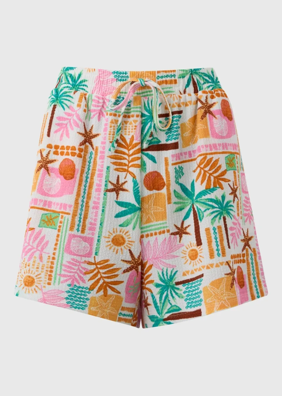 Shorts>Papaya Holiday Multicolour Summer Print Co Ord Shorts