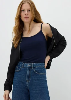 Tops>Papaya Navy Basic Cami Top