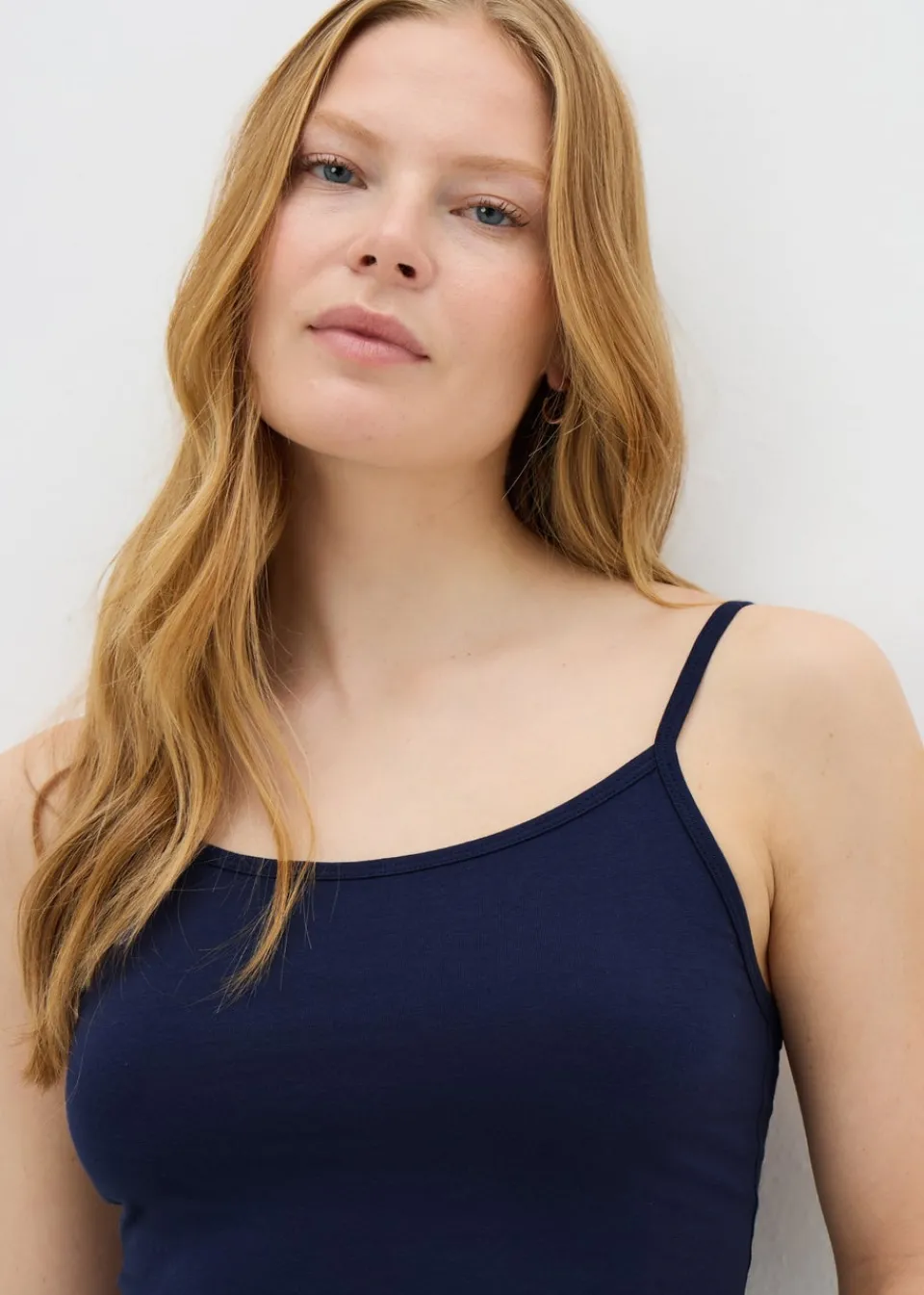 Tops>Papaya Navy Basic Cami Top
