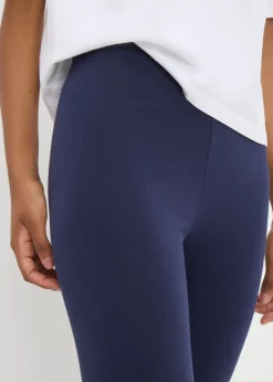 Leggings>Papaya Navy Cropped Leggings