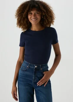 T-Shirts>Papaya Navy Fitted T-Shirt