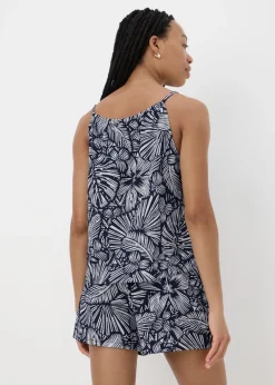 Tops>Papaya Navy Floral Cami Top