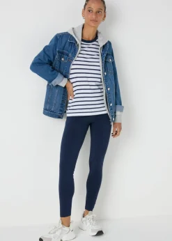 Loungewear>Papaya Full Length Cotton Leggings Navy