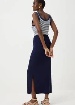 Skirts>Papaya Navy Jersey Maxi Skirt