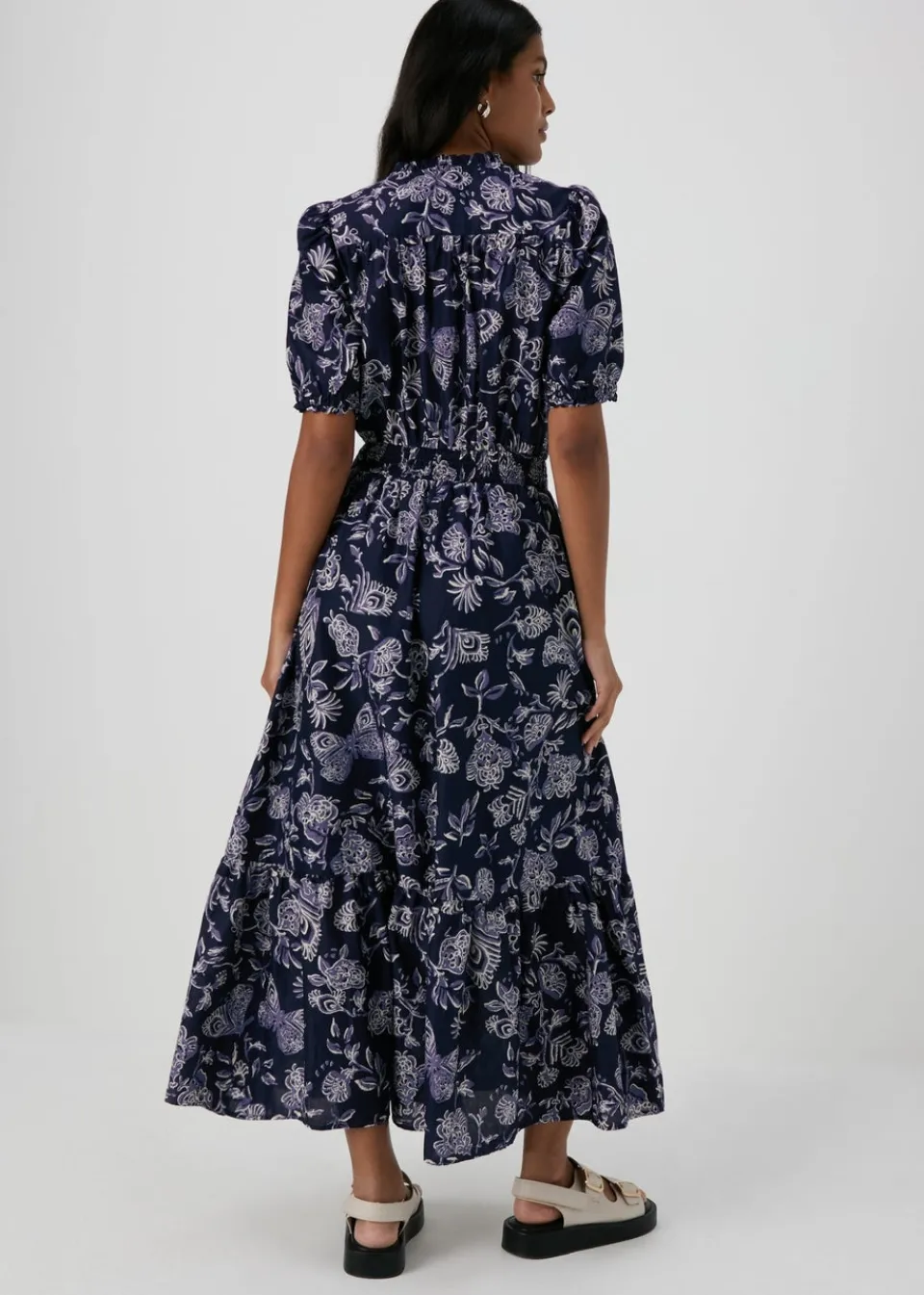 Dresses>Papaya Navy Paisley Midi Dress