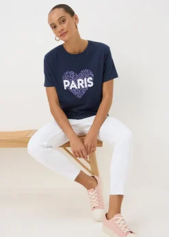T-Shirts>Papaya Navy Paris Animal Heart T-Shirt