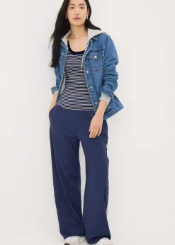 Tops>Papaya Navy Stripe Scoop Vest Top