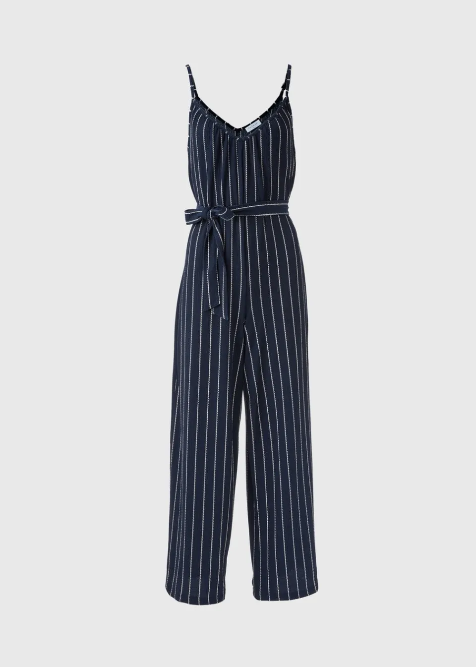 Jumpsuits & Playsuits>Papaya Stripe Wide Leg Jersey Jumpsuit Navy