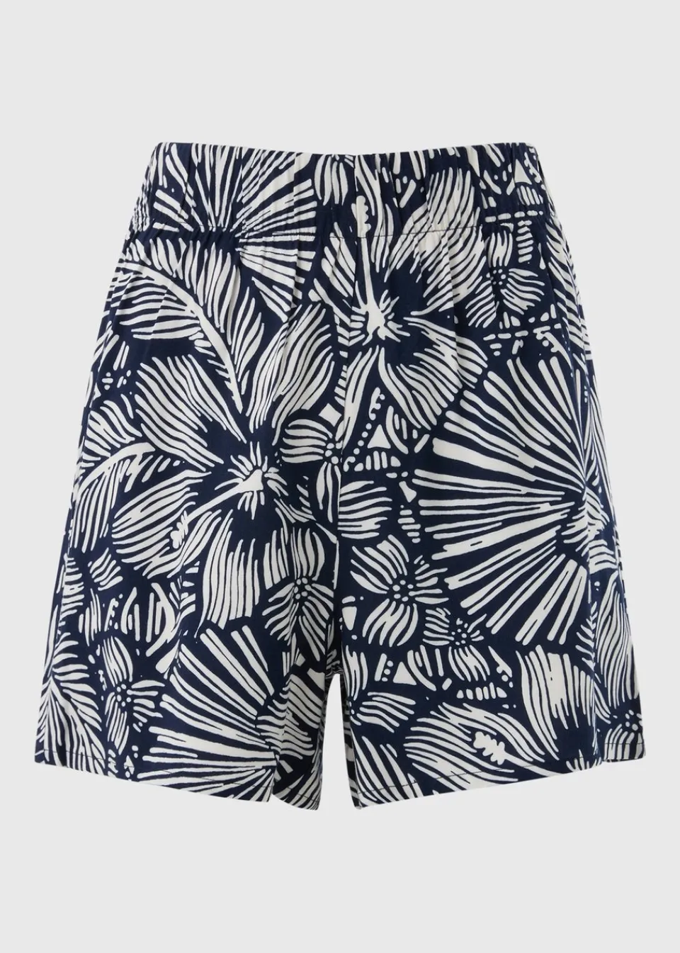 Shorts>Papaya Navy Tropical Floral Shorts