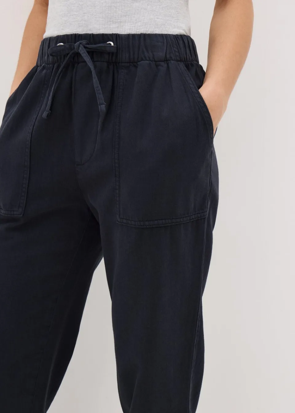 Trousers>Papaya Navy Utility Jogging Bottoms