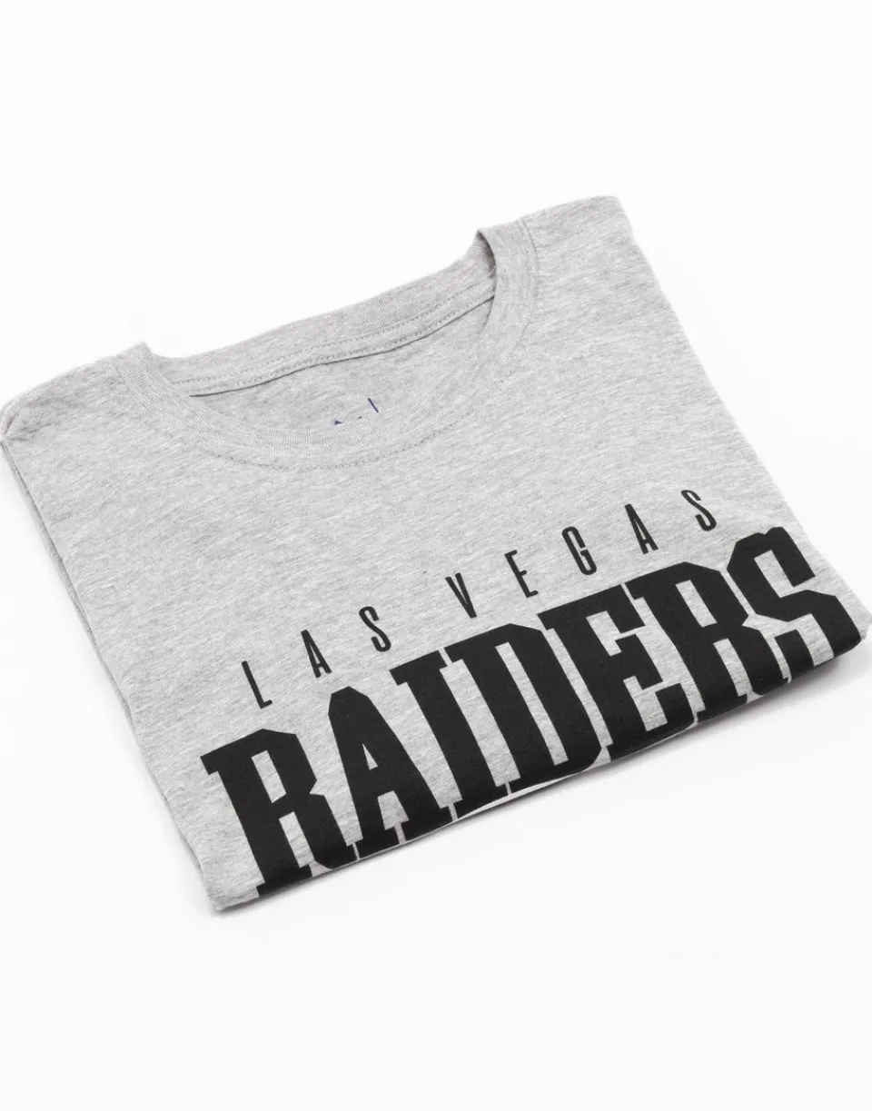 T-Shirts>NFL Grey Las Vegas Raiders Short Sleeved T-Shirt