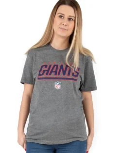T-Shirts>NFL Grey New York Giants Logo Short Sleeved T-Shirt