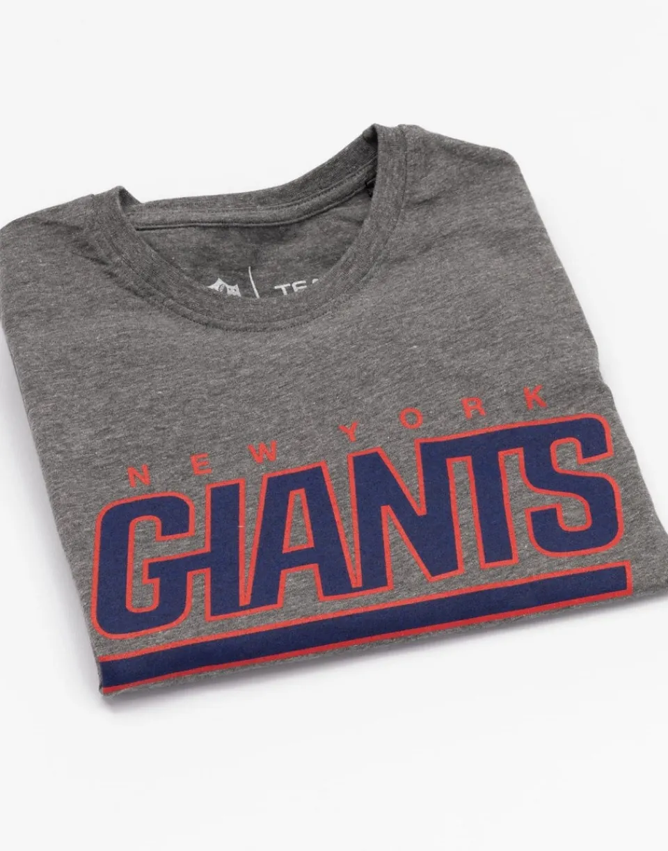 T-Shirts>NFL Grey New York Giants Logo Short Sleeved T-Shirt