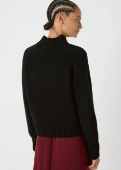 Tops>Papaya Petite Black Seam Front Jumper