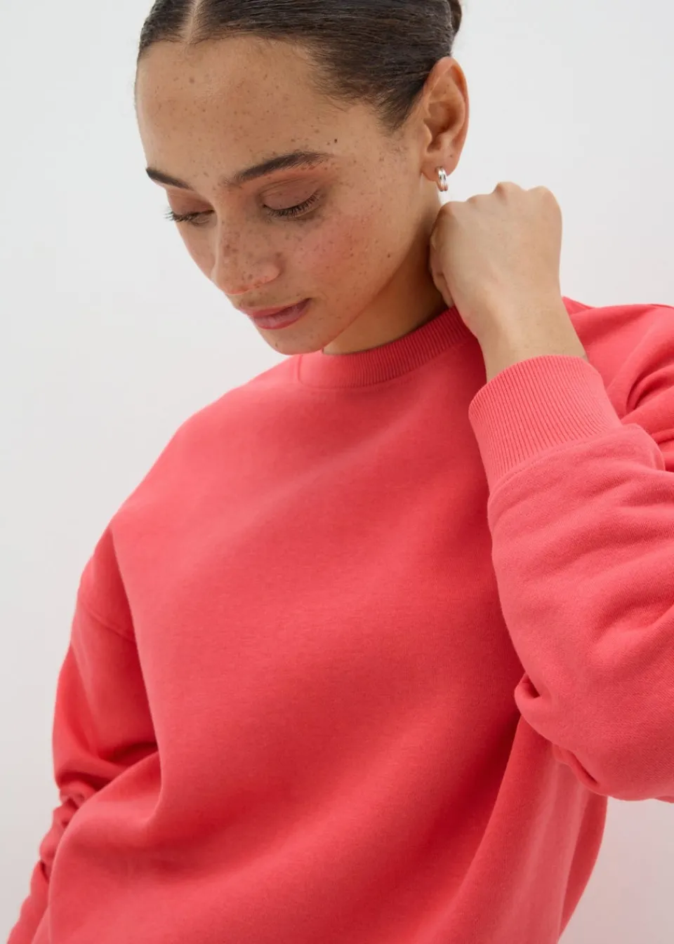 Loungewear>Papaya Petite Coral Longline Sweatshirt