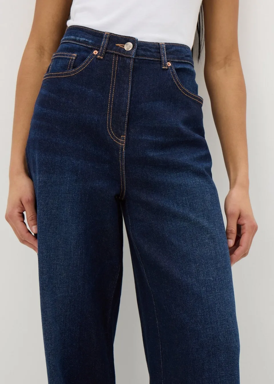 Jeans & Jeggings>Papaya Petite Dark Wash Wide Leg Jeans