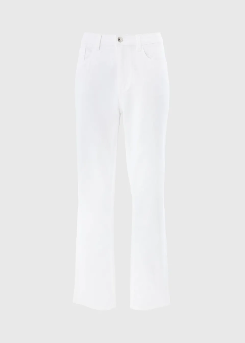 Jeans & Jeggings>Papaya Petite White Straight Fit Jeans