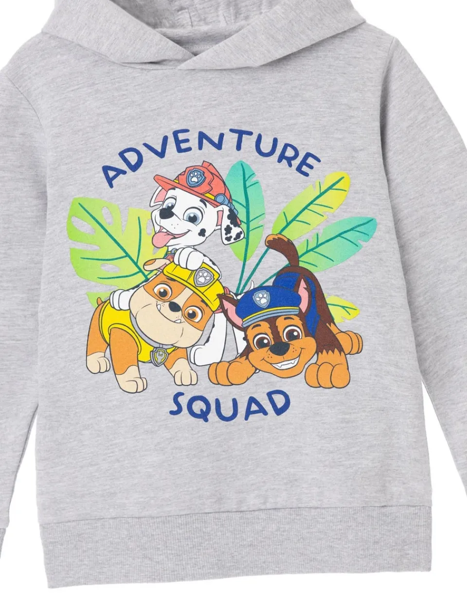 Loungewear>Paw Patrol Advernture Squad Kids Grey Marl Hoodie (3-8 years)