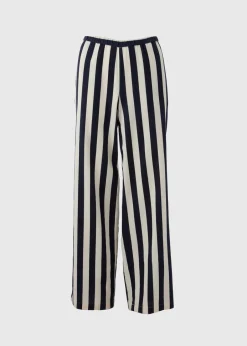 Trousers>Papaya Petite Petite Navy Stripe Wide Leg Co-Ord Trousers