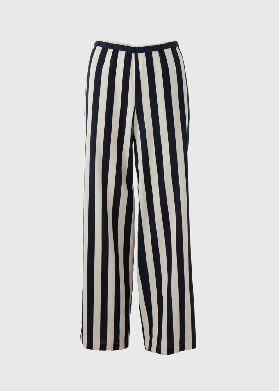 Trousers>Papaya Petite Petite Navy Stripe Wide Leg Co-Ord Trousers