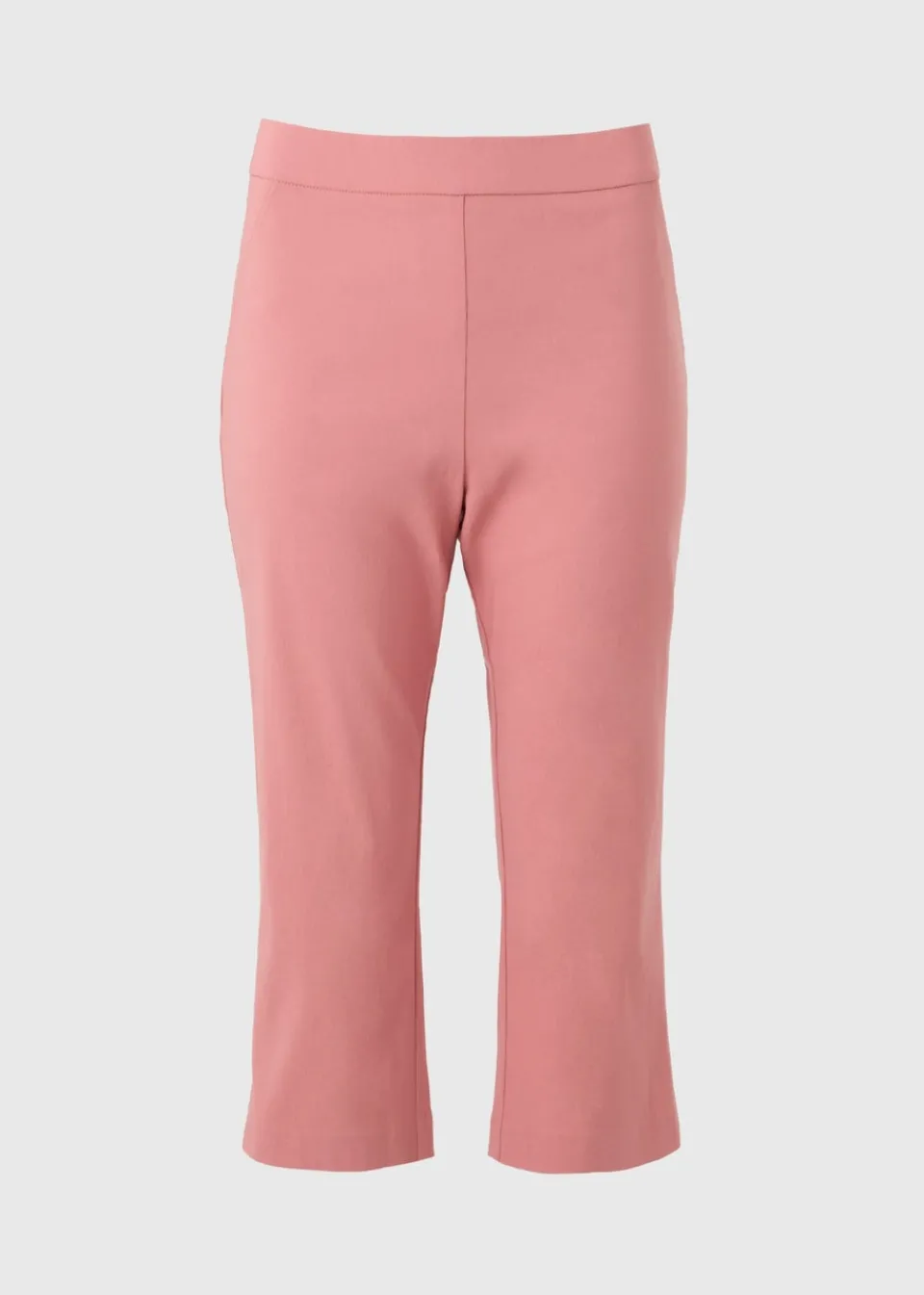 Leggings>Papaya Pink Bengaline Cropped Leggings