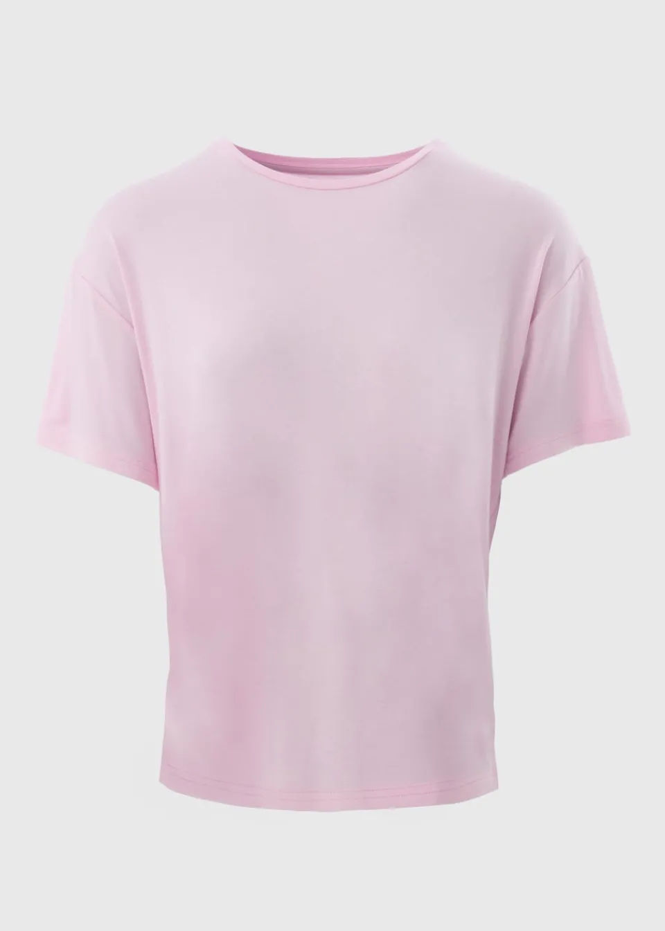 T-Shirts>Papaya Pink Crew Neck Relaxed T-Shirt