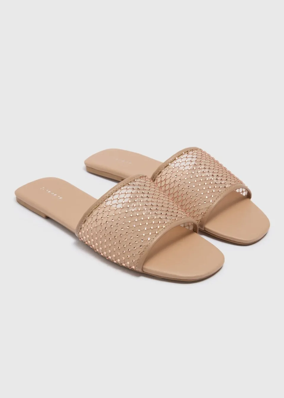 Footwear> Diamante Mule Sliders Pink