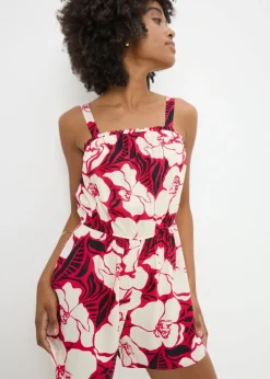Jumpsuits & Playsuits>Papaya Pink Floral Playsuit