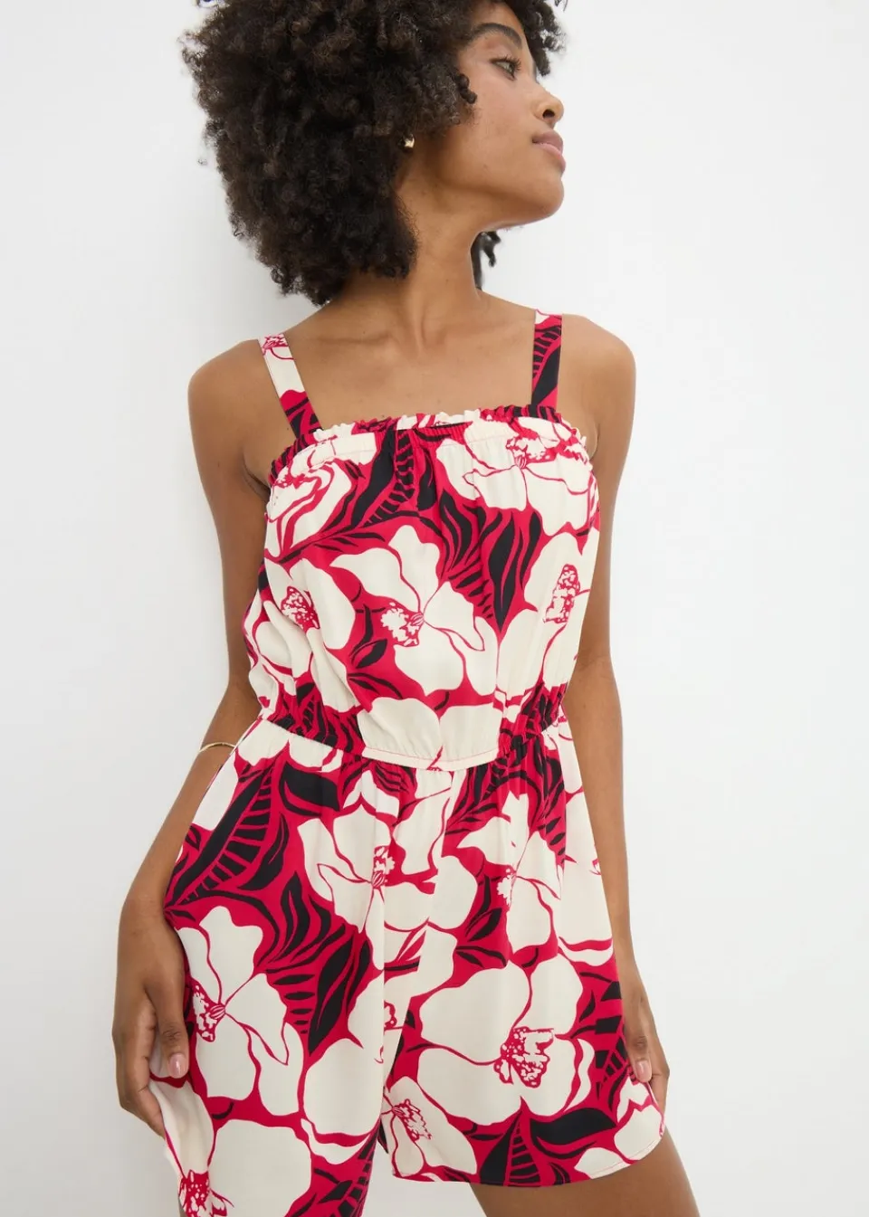 Jumpsuits & Playsuits>Papaya Pink Floral Playsuit