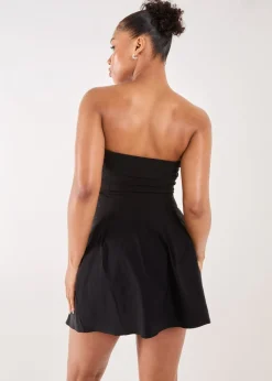 Tops>Pink Vanilla Black Belted Bandeau Top