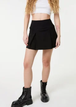 Skirts>Pink Vanilla Black Mini Pleated Skort