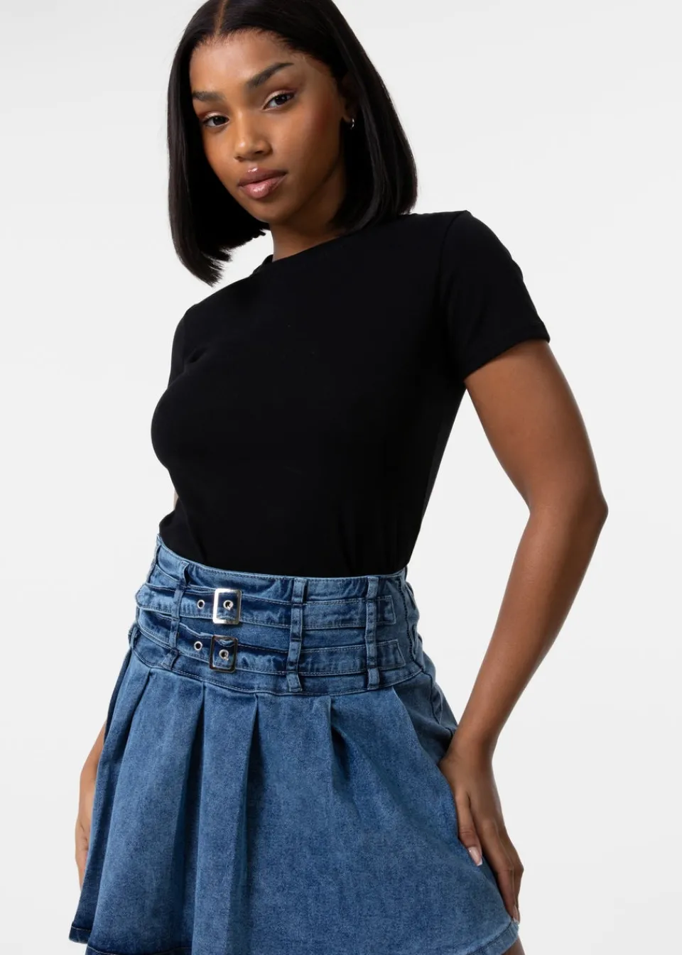 T-Shirts>Pink Vanilla Black Short Sleeve T-Shirt