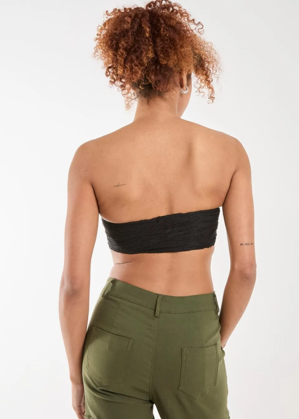 Tops>Pink Vanilla Black Tiger Print Textured Corset Top