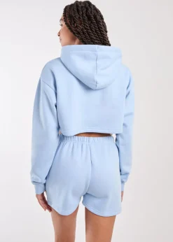Tops>Pink Vanilla Blue Houston Cropped Hoodie