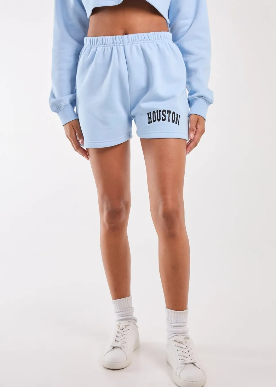 Shorts>Pink Vanilla Blue Houston Fleece Shorts