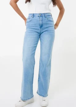 Jeans & Jeggings>Pink Vanilla Denim Washed Relaxed Fit High Waist Jeans