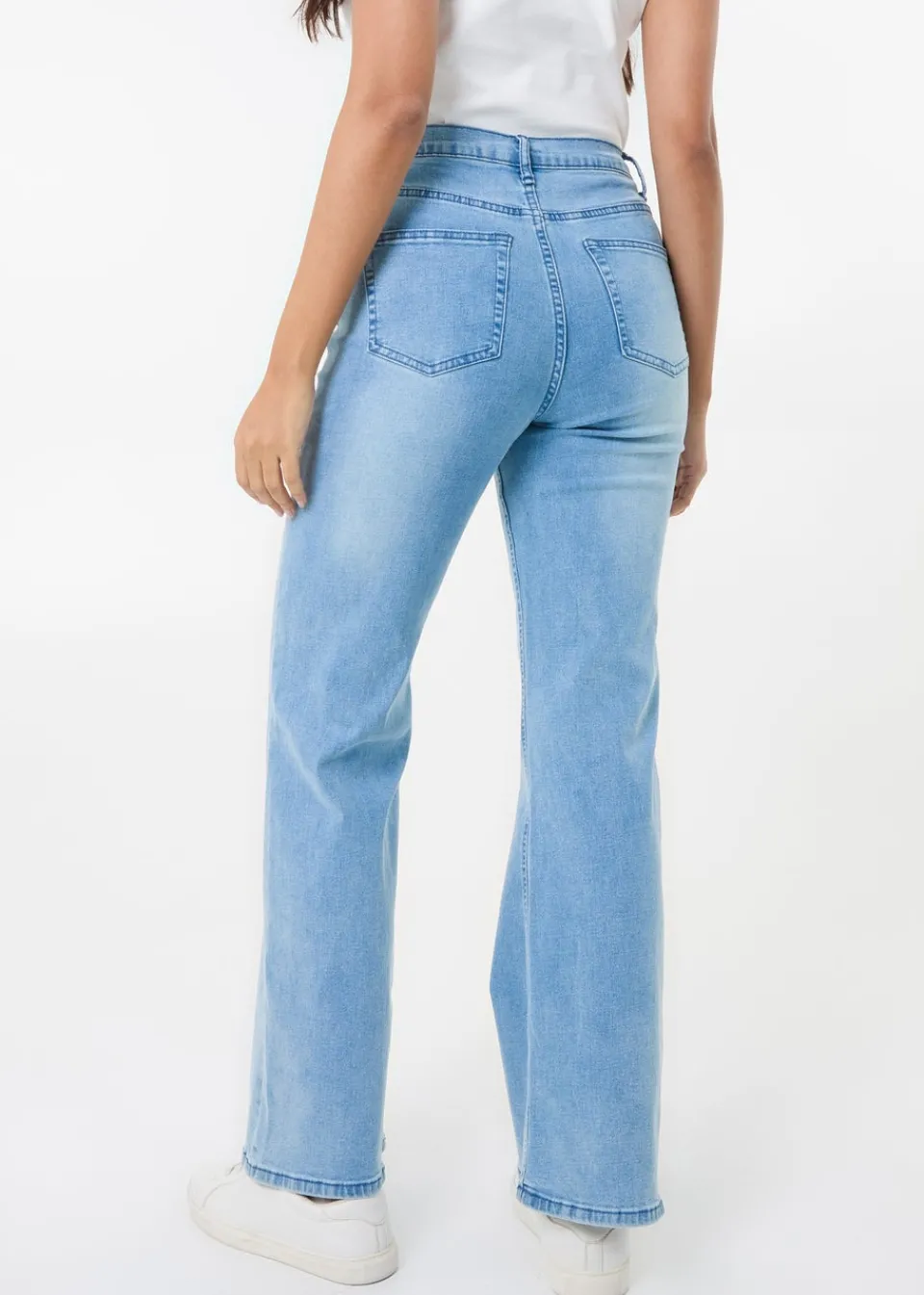 Jeans & Jeggings>Pink Vanilla Denim Washed Relaxed Fit High Waist Jeans