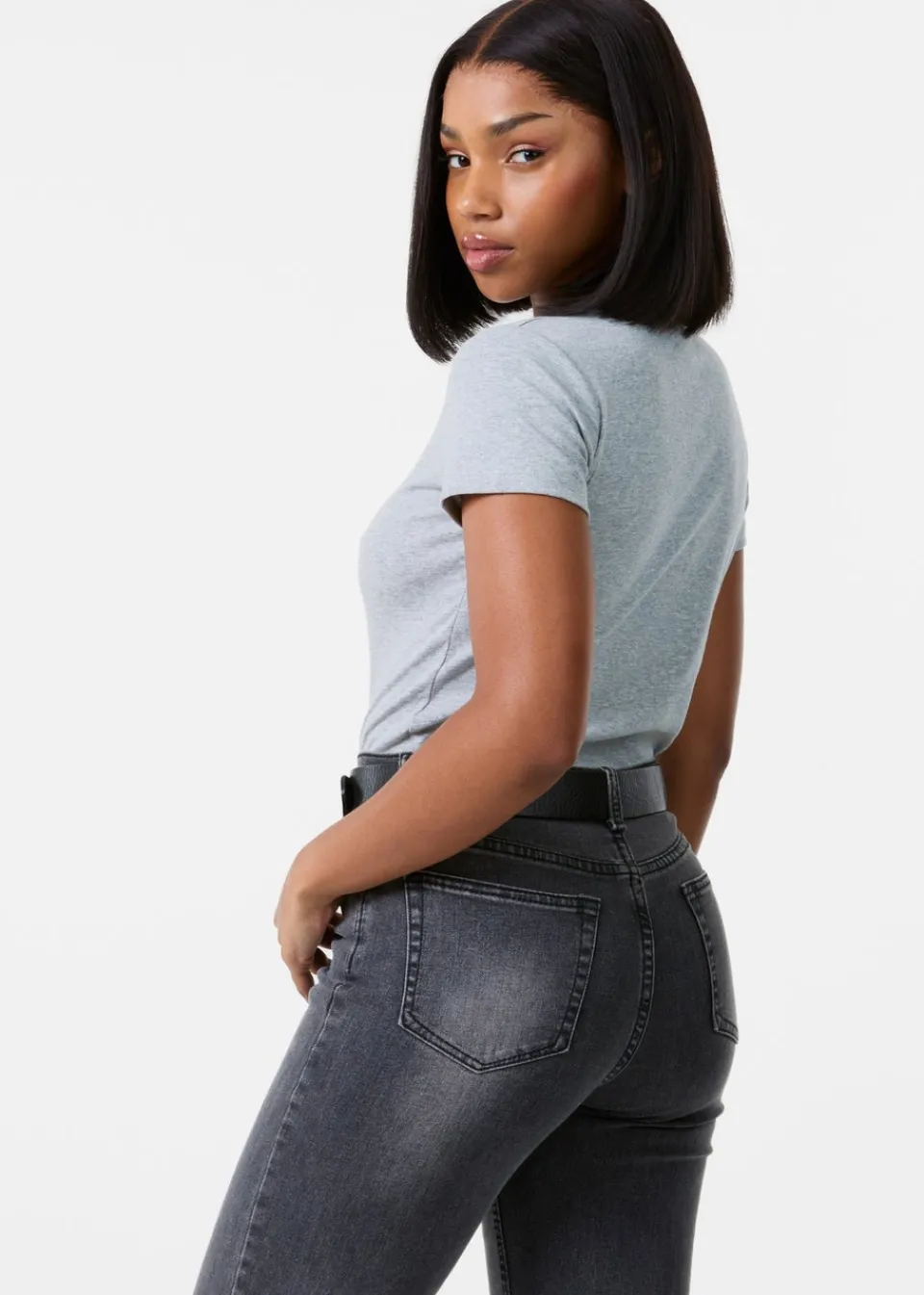 T-Shirts>Pink Vanilla Grey Short Sleeve T- Shirt
