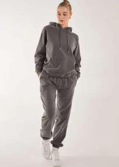 Trousers>Pink Vanilla Washed Tracksuit Bottoms Grey