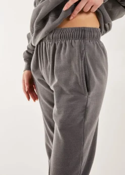 Trousers>Pink Vanilla Washed Tracksuit Bottoms Grey