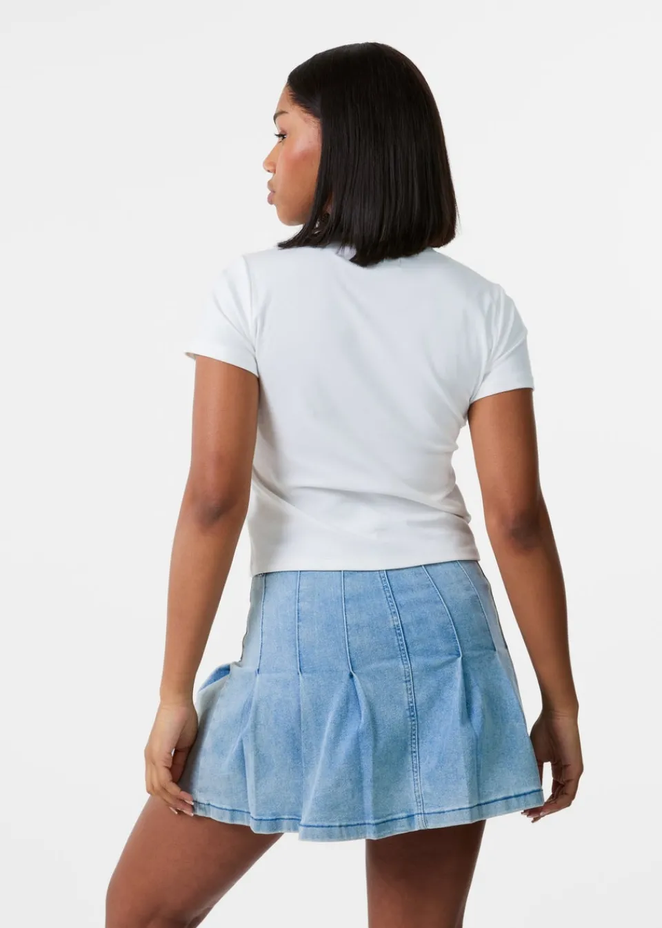 T-Shirts>Pink Vanilla Ivory Bow Patchwork T-Shirt