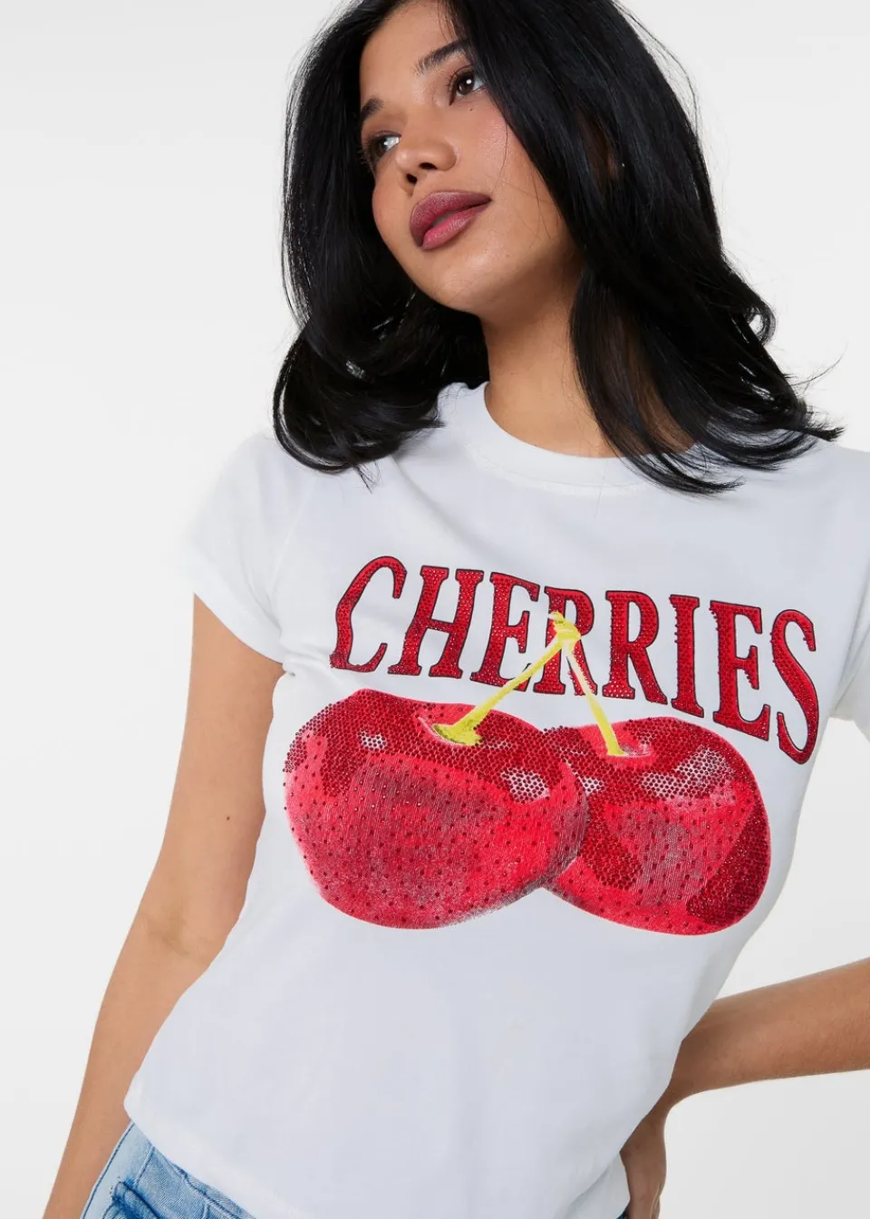 T-Shirts>Pink Vanilla Ivory Cherries T-Shirt