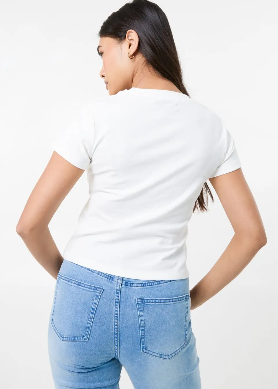 T-Shirts>Pink Vanilla Ivory Short Sleeve T-Shirt