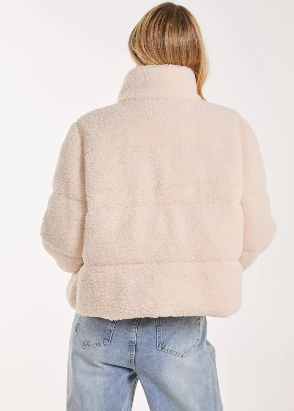 Coats & Jackets>Pink Vanilla Ivory Teddy Padded Coat