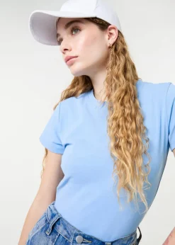T-Shirts>Pink Vanilla Light Blue Short Sleeve T- Shirt