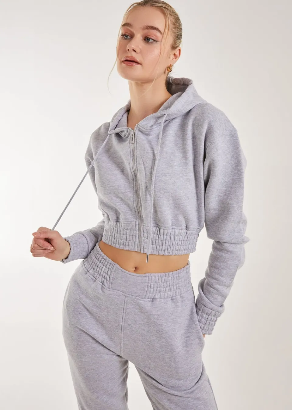 Tops>Pink Vanilla Long Sleeve Zip Up Hoodie