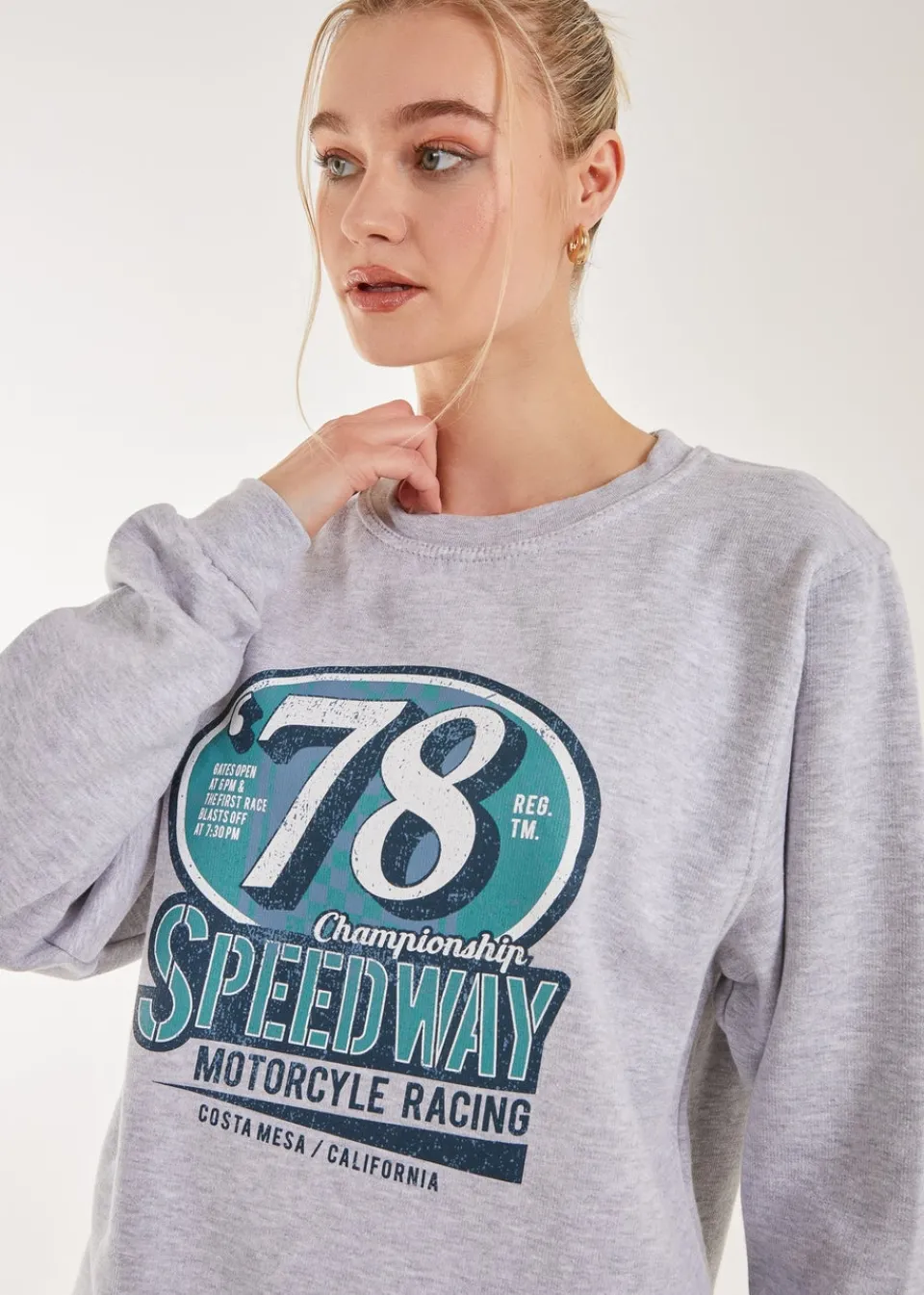 Tops>Pink Vanilla Motor Racer Sweatshirt