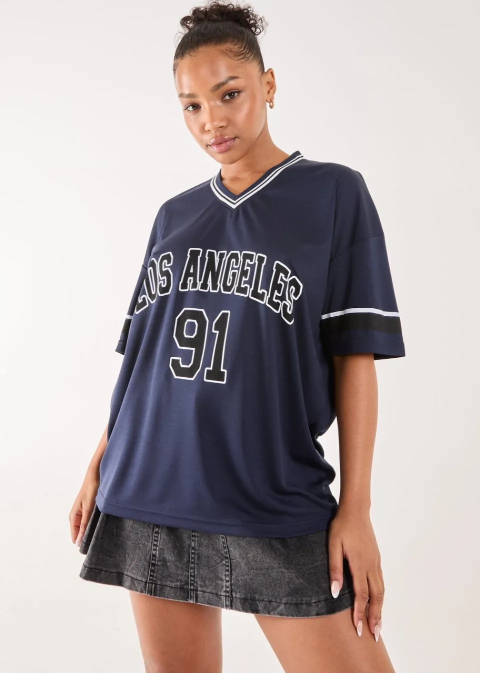 T-Shirts>Pink Vanilla Navy Sports Jersey