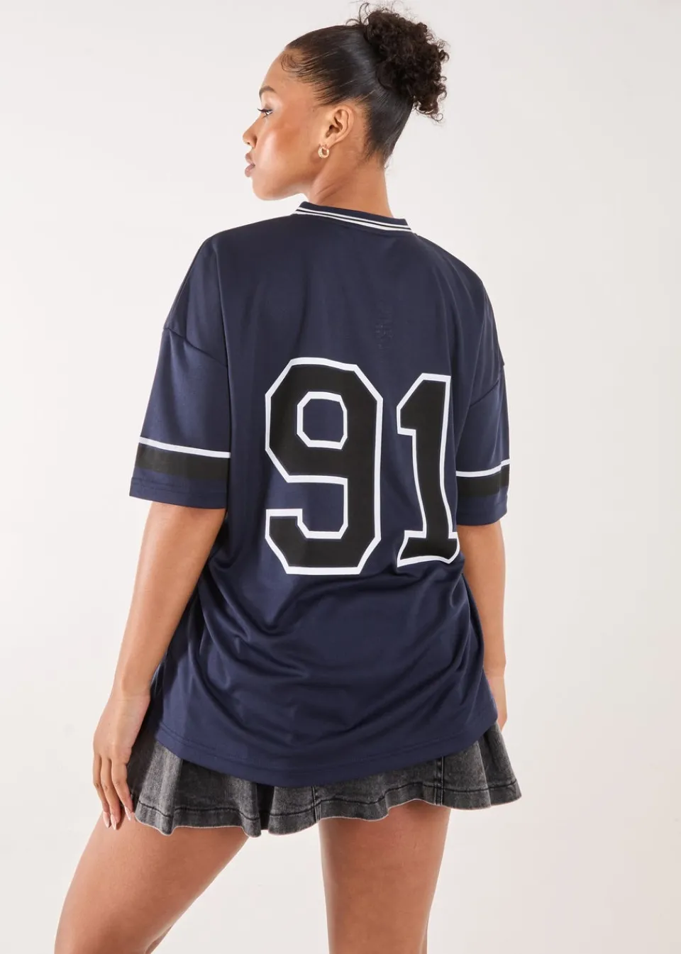 T-Shirts>Pink Vanilla Navy Sports Jersey