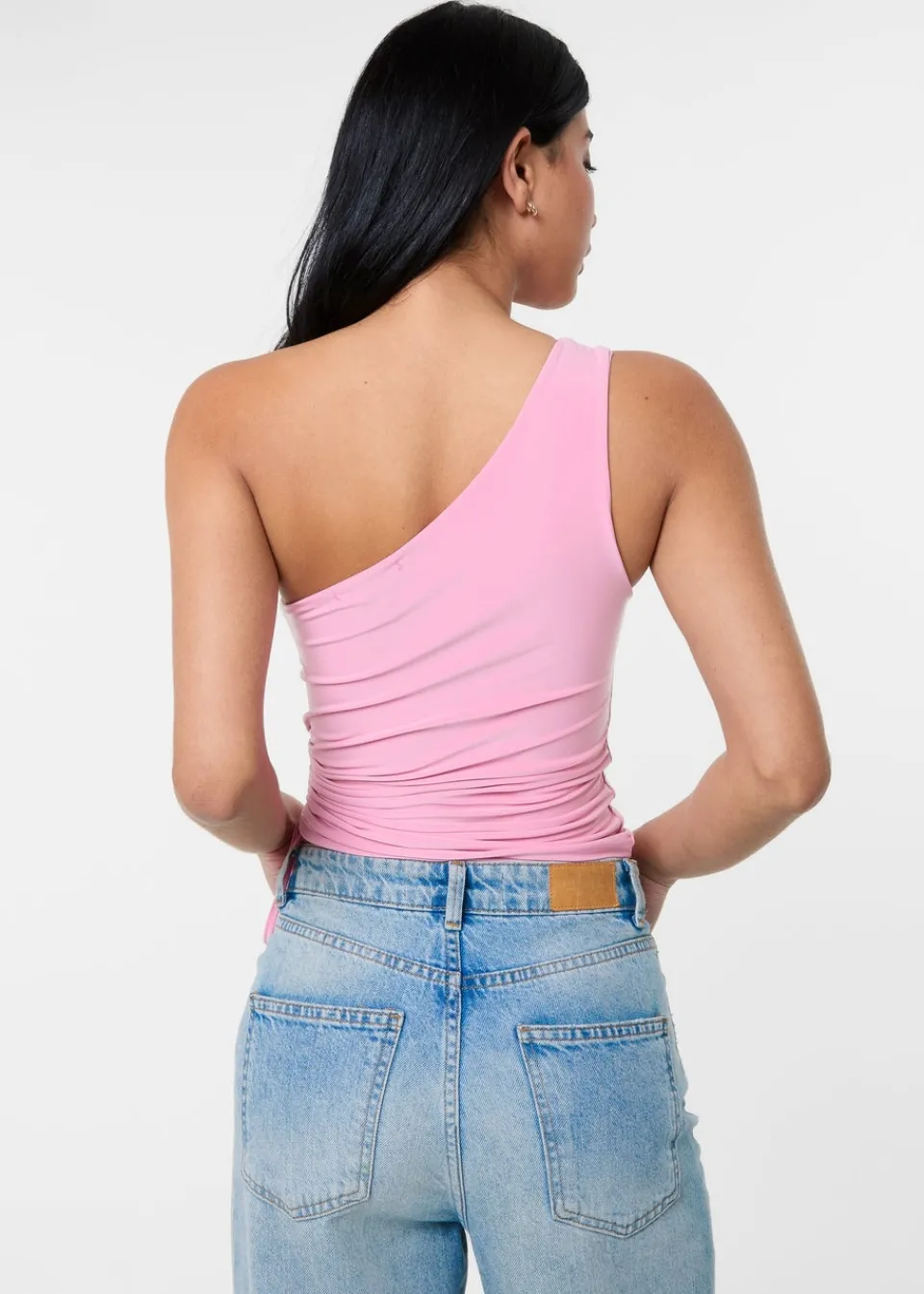 Tops>Pink Vanilla Pink Asymmetric Top